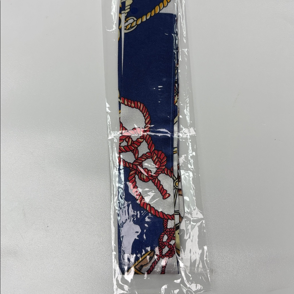 Nautical Blue And Red Scarf